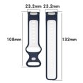 thumbnail image 4 of Mignova Bracelet Compatible avec Fitbit Charge 5, Bracelet de Rechange Bracelet de Montre Ajustable, Bracelets Classiques Mode en Silicone Souple Entraînement Physique Sport Respirants Compatibles avec Fitbit Charge 5 (Marine+blanc), 4 of 6
