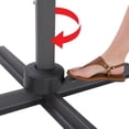thumbnail image 3 of CorLiving 11.5ft Deluxe Durable Canopy Offset Titling & Rotating Patio Umbrella with Aluminum Frame, 3 of 9