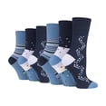 thumbnail image 1 of Gentle Grip - 6 Pairs Ladies Gentle Grip Non Elastic Crew Socks, 1 of 2