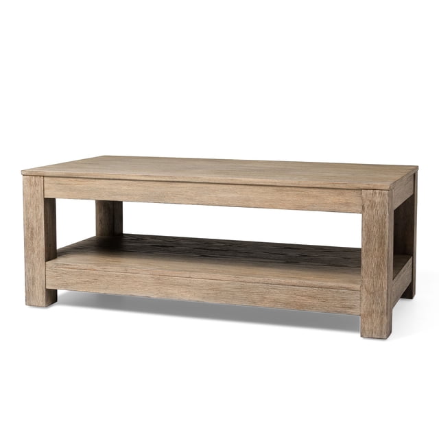 Maven Lane Paulo Table Basse en Bois, Fini Gris Vieilli