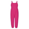 thumbnail image 2 of Girls Overall Sleeveless Rompers for Girls Loose Casual Rompers with Pockets Girls Clothes Size 4-5 Y, 2 of 4