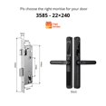 thumbnail image 2 of Door Lock, Tuya App Waterproof Smart Door Lock Aluminum Sliding Biometric lock fingerprint door handle Digital Keyless Glass lock ,Easy to Install, 2 of 7