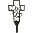 thumbnail image 2 of Metal Cross Stake Hollow Outdoor Decoration Creative Relatives Cemetery Ornament Easy Installation New, 2 of 2