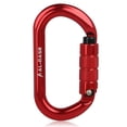 thumbnail image 1 of 25KN Professional Climbing Carabiner Screw Locking Gate Carabiner Heavy Duty O-shape Climbing Buckle Lightweight Hammock Locking Clip for Climbing Rappelling Canyoning Hammock Climbing Gear Quick Clip, 1 of 8