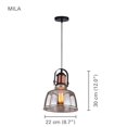 thumbnail image 2 of Xtricity - Suspension, Largeur 8,7 Pieds', de la Collection Mila, Gris, 2 of 3