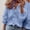 Blue, variant on work blouses for women long sleeve v neck ruffle lace trim shirt plus size solid color tops dressy elegant blouses