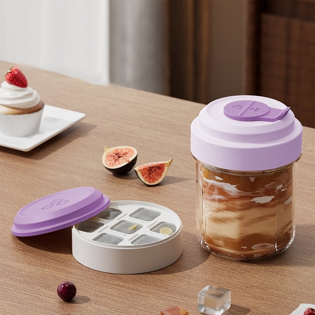 EGNMCR Coffee Cup Plastic Water Cup With Built In Ice Tray 400ml Summer Portable Coffee Ice Cup Plastics ice cup