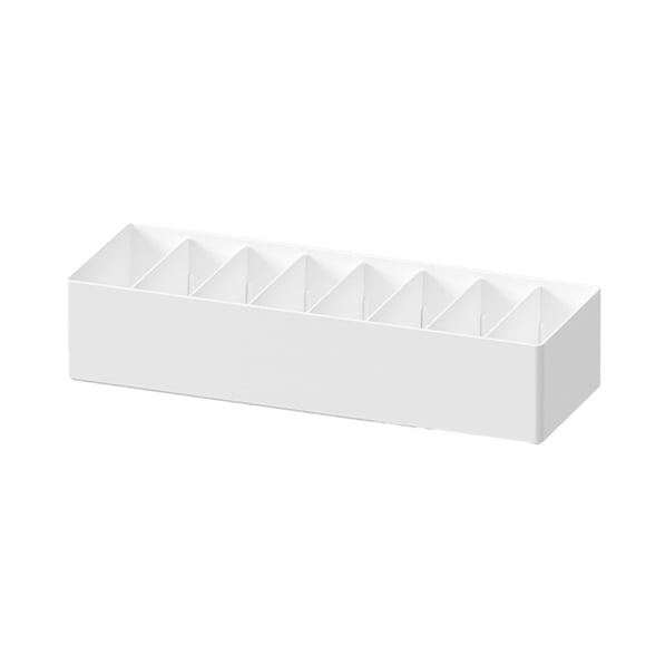SDNall Organiseur de Tiroir de Bureau et Boîtier de Gestion des Câbles, Compartiment Ajustable en Plastique Blanc pour Charger Câbles et Écouteurs, Solution de Rangement Gain de Place
