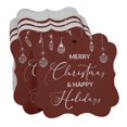 thumbnail image 3 of Inkdotpot Pack Of 50 Real Silver Foil Bracket Shape Paper Tags Merry Christmas & Happy Text Favor Hang Tags, 3 of 7