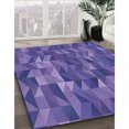 thumbnail image 3 of Ahgly Company Tapis d'Intérieur Lavable en Machine Carré Transitionnel Violet Améthyste Violet, 5 Pieds Carré, 3 of 7