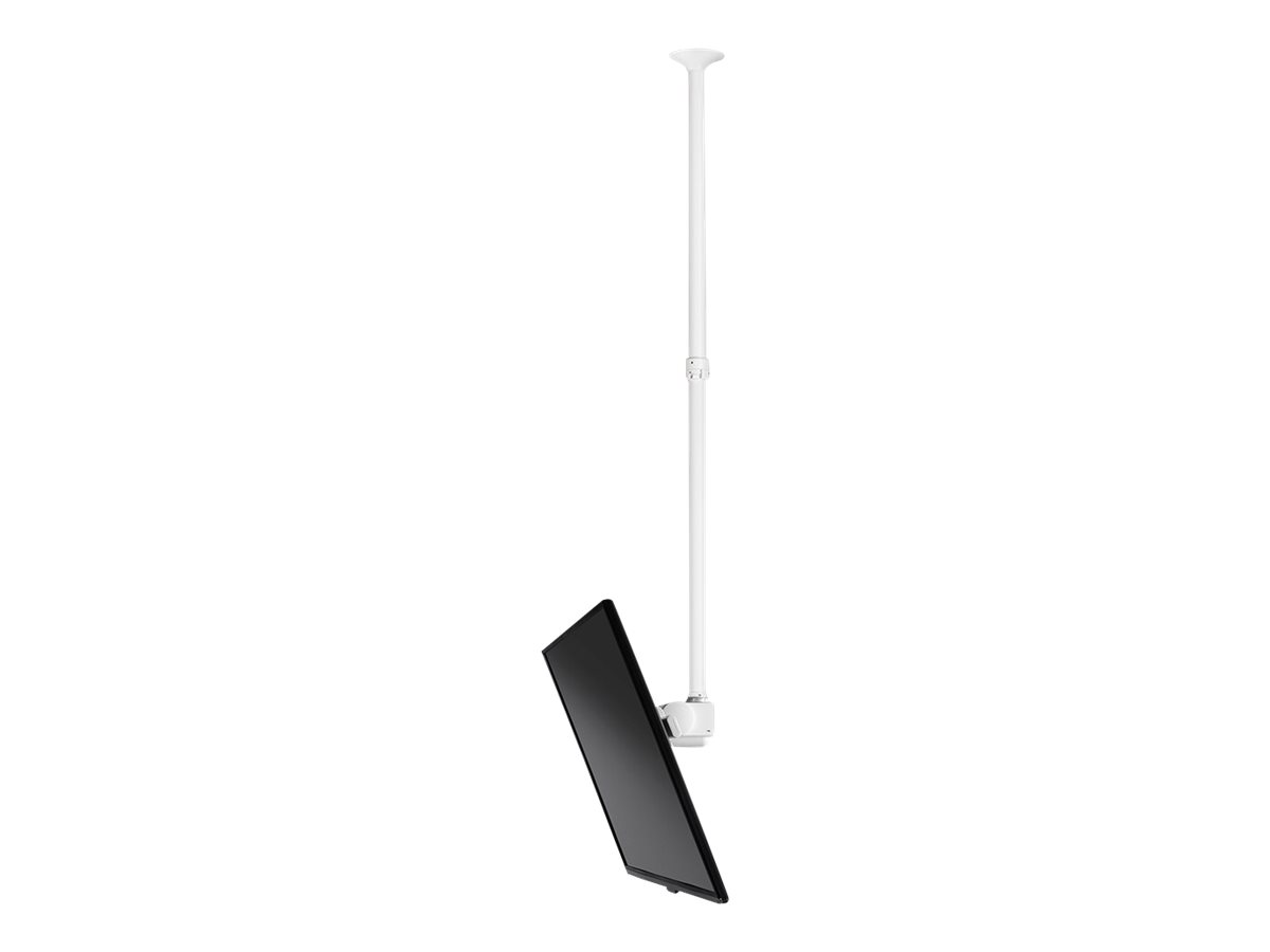 Atdec - Mounting kit (ceiling mount, ceiling plate cover, telescopic pole, universal mounting head) - for flat panel - plastic, aluminum, steel - white - ceiling mountable