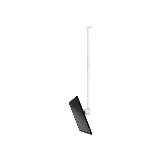 Atdec - Mounting kit (ceiling mount, ceiling plate cover, telescopic pole, universal mounting head) - for flat panel - plastic, aluminum, steel - white - ceiling mountable