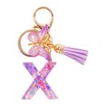 thumbnail image 3 of TopLLC Tools&Home Improvement Initial Letter Keychains For Women Tassel Purple Cute Car Keychain For Wallet Backpack Bag A chopper, 3 of 4