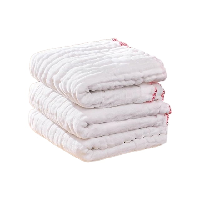 Kitchen Cleaning Cloths 6 Pack White Microfiber Dishcloths 25 cm x 25 cm Absorbent Thickened Checkered Pattern Multi Purpose for Table Countertop Bathroom