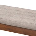 thumbnail image 4 of Baxton Studio Alona Mid-Century Upholstered Wood Bench in Light Gray, 4 of 8