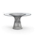 thumbnail image 1 of Palma Dining Table With Tempered Glass Top And Chrome Metal Base, 1 of 2