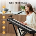 thumbnail image 2 of Yiwa Digital Piano 88 Key Full Size Semi Weighted Electronic Keyboard Piano Set,Portable Electric Piano, 2 of 6