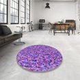 thumbnail image 4 of Ahgly Tapis Rectangulaire Lavable en Machine Intérieur Transitionnel Violet, 3 Pieds x 5 Pieds, 4 of 7