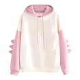 thumbnail image 1 of Pompotops Mode Femmes Décontracté Uni Manches Longues Sweat-Shirt Dinosaure Tops, 1 of 3
