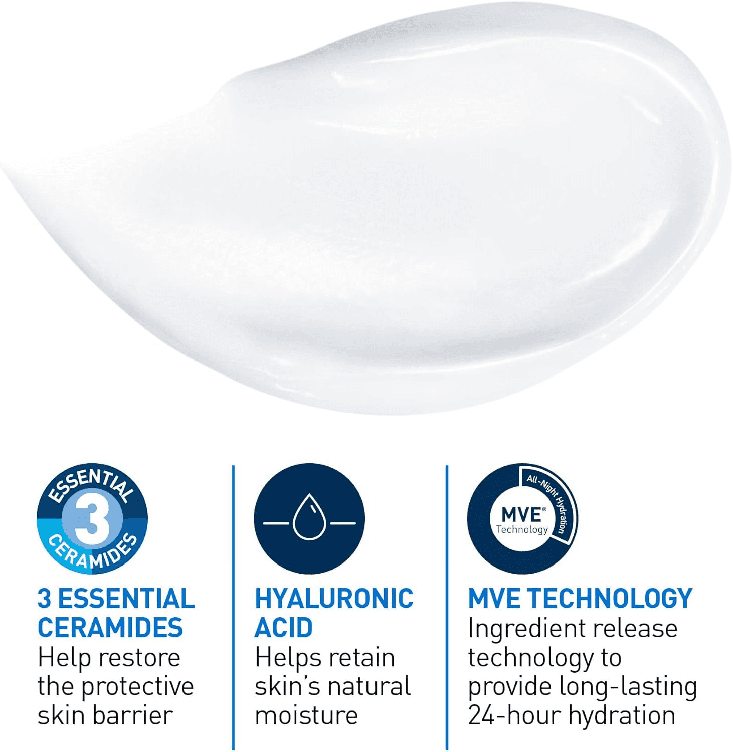 CeraVe Crème Hydratante, Crème Riche pour Visage et Corps avec Céramides pour Peau Sèche, 539 g