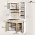 thumbnail image 3 of HOMCOM Vaisselier de Cuisine 71 Pouces avec Armoire de Rangement, Buffet Moderne avec Vaisselier, 3 of 10