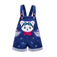 thumbnail image 1 of KIDSCOOL SPACE Baby Summer Cotton Denim 3D Bear Soft Shorts Overalls, 1 of 5