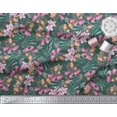 thumbnail image 2 of Soimoi Poly Georgette Fabric & Orchids Floral Print Fabric by The Yard 42 Inch Wide, 2 of 3
