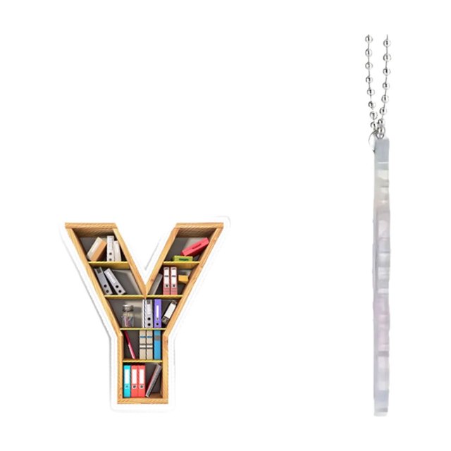 Porte-clés Acrylique 26 Lettres pour Livres