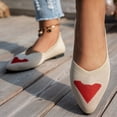 thumbnail image 3 of Mepaouo Ballerines pour Femmes à Bout Pointu en Tricot Chaussures de Robe Confort Classiques Souples à Petit Talon Compensé à Enfiler, 3 of 7