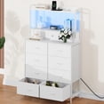 thumbnail image 4 of Commode Intelligente à 11 Tiroirs en Tissu avec Station de Recharge Intégrée, Recharge Sans Fil et Lumières DEL RVB, Conception Industrielle Anti-Basculement, Armoire de Rangement pour Chambre en Plusieurs Couleurs, 4 of 8