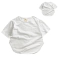 thumbnail image 2 of T-Shirts d'Été Classiques pour Garçons, Coupe Ample, Manches Courtes, Col Rabattu, Volants, Col Rond, Blouse de Printemps pour Garçon 6-7T, 2 of 7