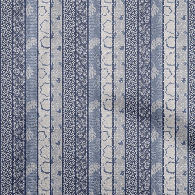 oneOone Polyester Spandex Navy Blue Fabric Asian Dabu Print Sewing Craft Projects Fabric Prints By Yard 56 Inch Wide