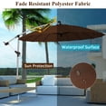 thumbnail image 4 of Costway Parasol Déporté de Patio 10 Pi avec Manivelle et Base en Croix en Aluminium Beige, 4 of 10