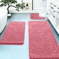 thumbnail image 1 of Qonioi Memory Foam Bathroom Rug Set, 3-Piece Non-Slip Velvet Bath Mat, Super Absorbent Bathroom Rugs for Shower, Tub, and Sink, 1 of 7