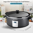 thumbnail image 2 of 7QT Slow Cookers for Kitchen, Electric Cooker Pot with 20h Timer & 3 Heat Settings, Oval Ceramic Pot for Kitchen, Home and Kitchen, Compatible with 20 Count 13"x21" Cooking Liners, 1 Set, 2 of 9
