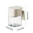 thumbnail image 3 of Pot à Épices en Verre avec Couvercle Rabattable et Anneau d'Étanchéité pour Rangement de Cuisine 4,49 Po x 4,33 Po x 2,99 Po, 3 of 6