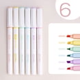 thumbnail image 2 of 6 Pack Fluorescent Pen Set, Macaron Color Series, Student Creative Colored Markers, Key Marking Pens, Smooth Pens for Writing, Note-Taking, College Supplies for Everyday Writing Activities, 2 of 8
