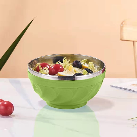 PEONAVET Bol à Double Couche en Acier Inoxydable Bol en Acier Inoxydable 304 Bol à Double Couche pour Enfants Originalité Bol Sammy Bol à Soupe Bol de Souper Bol à Riz Isolé Bol Coloré pour la Maison