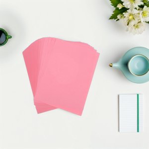 Tineasur 500Pcs Pink Printer Paper High Whiteness for Office Use and Creative DIY Crafts