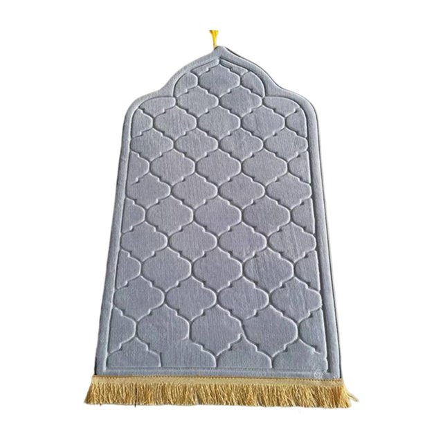 Prayer Mat Blanket Travel Mat Area Rugs Collectible for Cafe Home Holiday Gifts Light Gray