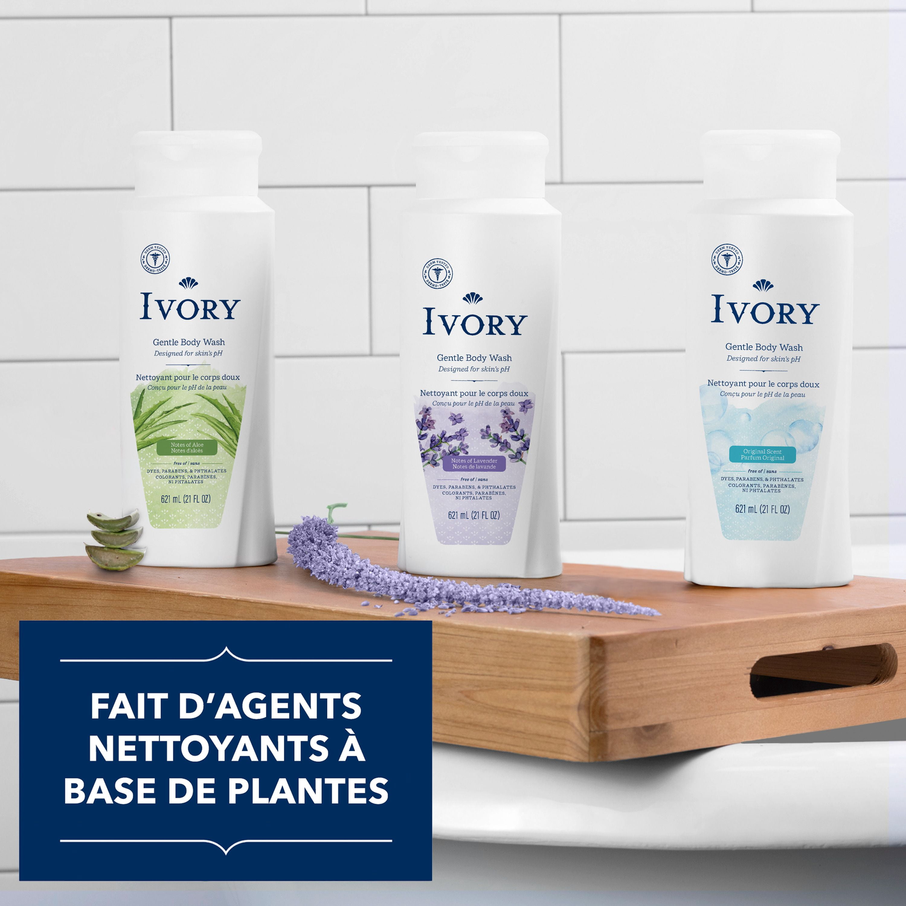 Ivory Nettoyant pour le Corps Doux, Notes d'Aloès