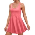 thumbnail image 3 of cfhntfmh Robes de Tennis pour Femmes Robe de Golf d'Entraînement avec Shorts Intégrés Mode à Bretelles Spaghetti Sans Manches Robe Athlétique, 3 of 5