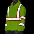 thumbnail image 3 of Radyan High Visibility Reflective Long Sleeve Safety Hoodie - 6 Pack, 100% Polyester, Size: Adult, 3 of 5
