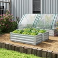 thumbnail image 2 of Outsunny Raised Garden Beds Set of 2, Galvanized Planter Box, Silver, 2 of 10
