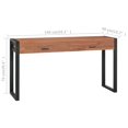 thumbnail image 4 of vidaXL Desk with 2 Drawers 140x40x75 cm Teak Wood, 4 of 5