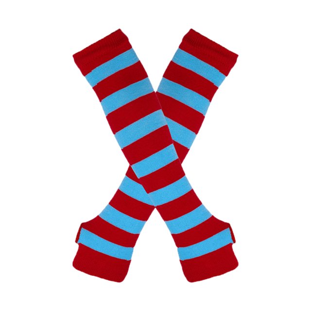 keepw Fashion Game Stylish Socks With Long Gloves Set Made With Polyester Easy To Wear Red and blue 1Set