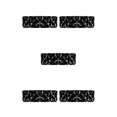 thumbnail image 1 of mmirethe Non-Rétractable Triangles Graphiques Voiture Autocollants Large Gamme d'Applications Large Application PVC Pas de Décoloration Amovible Brillant Noir 5Set, 1 of 6