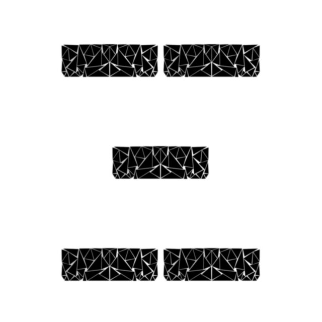 mmirethe Non-Rétractable Triangles Graphiques Voiture Autocollants Large Gamme d'Applications Large Application PVC Pas de Décoloration Amovible Brillant Noir 5Set