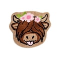 thumbnail image 1 of Funny Cow Head Entrance Welcome Mat Non Rubber Back Kitchen Funny Rug Front Door Funny Welcome Rug Cow Head Special Shape Funny Front Door Welcome Rug Lap Throws And Blankets Small Knot Throw Blanket, 1 of 4