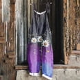 thumbnail image 2 of yoeyez Rompers for Women Summer,Ladies Print Summer Plus Size Long Jumpsuits Sleeveless Adjustable Straps Backless Overalls Jumpsuits With Pockets Purple,XXL, 2 of 6